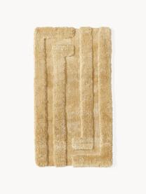 Načechraný koberec s vysokým vlasem a strukturovaným povrchem Genève, Okrová, Š 80 cm, D 150 cm (velikost XS)
