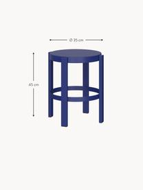 Tabouret en métal Doon, Acier, revêtement par poudre, Bleu roi, Ø 35 x haut. 45 cm