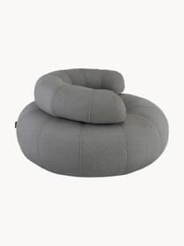 Ręcznie wykonany fotel zewnętrzny Don, Tapicerka: 70% PAN + 30% PES, wodood, Ciemny szary, Ø 98 x W 50 cm