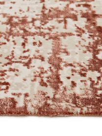 Tapis vintage terracotta beige à franges Cordoba, Terre cuite, beige