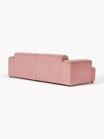 Sofá de pana Melva (3 plazas), Tapizado: pana (92% poliéster, 8% p, Estructura: madera de pino maciza, ce, Patas: plástico, Pana rosa palo, An 238 x F 101 cm