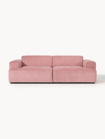 Cord-Sofa Melva (3-Sitzer), Bezug: Cord (92% Polyester, 8% P, Gestell: Massives Kiefernholz, Spa, Füße: Kunststoff Dieses Produkt, Cord Altrosa, B 238 x T 101 cm