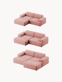 Cord-Sofa Melva (3-Sitzer), Bezug: Cord (92% Polyester, 8% P, Gestell: Massives Kiefernholz, Spa, Füße: Kunststoff Dieses Produkt, Cord Altrosa, B 238 x T 101 cm