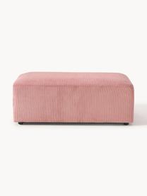 Pouf XL en velours côtelé Melva, larg. 116 x prof. 72 cm, Velours côtelé rose, larg. 116 x prof. 72 cm