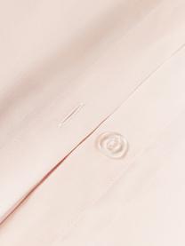 Gestreepte katoensatijnen kussenhoes Brendan met bies, Weeftechniek: satijn Draaddichtheid 210, Perzik tinten, B 60 x H 70 cm