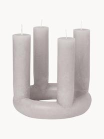 Vela de Adviento Lucia, Cera, Gris claro, Ø 20 x Al 18 cm