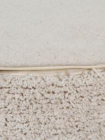 Puf infantil artesanal Chill, Tapizado: 97% algodón, 3% fibras si, Beige, Ø 50 x Al 20 cm