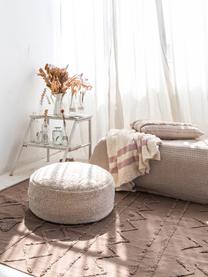 Pouf pour enfant fait main Chill, Tissu beige clair, Ø 50 x haut. 20 cm