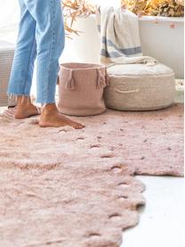 Pouf pour enfant fait main Chill, Tissu beige clair, Ø 50 x haut. 20 cm