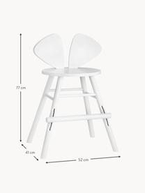 Silla infantil de madera de roble Mouse, Chapa de madera de roble barnizada

Este producto está hecho de madera de origen sostenible y con certificación FSC®., Blanco, An 52 x F 41 cm