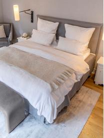 Łóżko kontynentalne premium Violet, Nogi: lite drewno bukowe, lakie, Szary, 200 x 200 cm