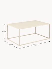 Table basse en métal Neptun, Métal, revêtement par poudre, Beige, larg. 90 x prof. 60 cm