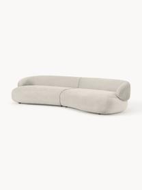 Sofa Alba (4-Sitzer), Bezug: 97 % Polyester, 3 % Nylon, Gestell: Massives Fichtenholz, Bir, Webstoff Cremeweiss, B 326 x T 112 cm