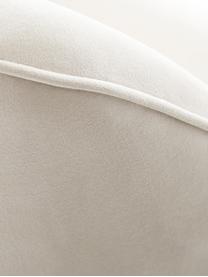 Fluwelen armleunstoel Ava, Bekleding: fluweel (100% polyester) , Poten: gegalvaniseerd metaal, Fluweel lichtbeige, B 57 x D 63 cm