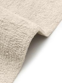Handgetufteter Baumwollteppich Bina mit Rautenmuster und Fransen, Beige, B 80 x L 150 cm (Grösse XS)