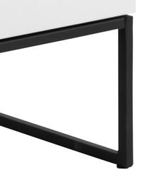 Meuble TV blanc avec tiroir Kobe, Blanc, noir