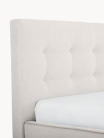 Čalúnená posteľ s drevenými nohami Moon, Hnedosivá, Š 160 x D 200 cm