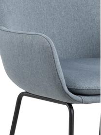 Barová židle Lisa, 2 ks, Šedo-modrá