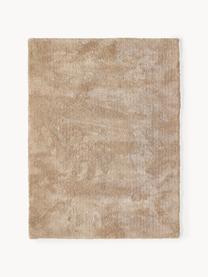 Načechraný koberec s vysokým vlasem Leighton, Mikrovlákno (100 % polyester, s certifikátem GRS), Nugátová, Š 80 cm, D 150 cm (velikost XS)