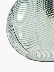 Pendelleuchte Brice aus getöntem Glas, Lampenschirm: Glas, Baldachin: Metall, pulverbeschichtet, Mintgrün, transparent, Ø 38 cm