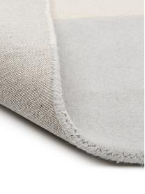 Tapis en laine tufté main motif graphique Keith, Beige, gris, larg. 120 x long. 180 cm (taille S)