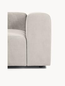 Modulares Sofa Lena (3-Sitzer) mit Hocker, Bezug: Webstoff (88% Polyester, , Gestell: Kiefernholz, Schichtholz,, Webstoff Cremeweiss, B 209 x T 181 cm