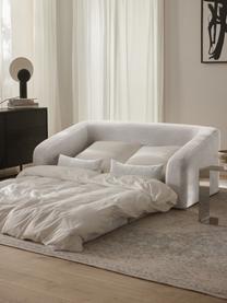 Sofá cama Eliot (2 plazas), Tapizado: 88% poliéster, 12% nylon , Patas: plástico, Tejido blanco crema, An 180 x F 100 cm