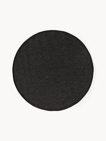 Tapis rond intérieur-extérieur Toronto, 100 % polypropylène, Anthracite, Ø 120 cm (taille S)