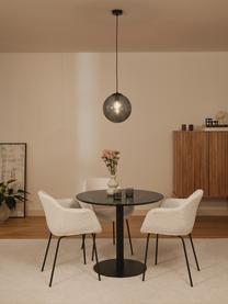 Lampadario sferico in vetro Beth, Paralume: vetro, Grigio, nero, Ø 30 cm