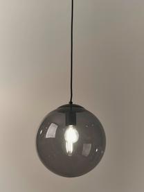 Lampadario sferico in vetro Beth, Paralume: vetro, Grigio, nero, Ø 30 cm