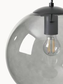 Lampadario sferico in vetro Beth, Paralume: vetro, Grigio, nero, Ø 30 cm