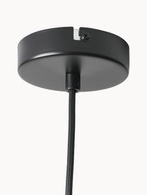 Guľatá závesná lampa zo skla Beth, Sivá, čierna, Ø 30 cm