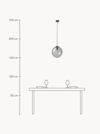 Kugel-Pendelleuchte Beth aus Glas, Lampenschirm: Glas, Grau, Schwarz, Ø 30 cm