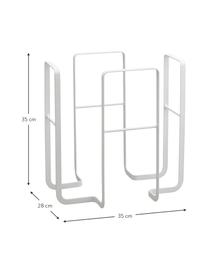 Zeitschriftenhalter Tower, Stahl, lackiert, Weiß, B 35 x H 35 cm