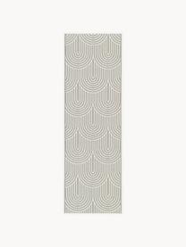 Tapis d'extérieur Arches, 86 % polypropylène, 14 % polyester, Gris, blanc crème, larg. 80 x long. 250 cm