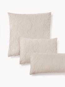 Federa in cotone percalle lavato Leonora, Retro: 100% cotone, Beige chiaro, Larg. 50 x Lung. 80 cm