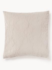 Federa in cotone percalle lavato Leonora, Retro: 100% cotone, Beige chiaro, Larg. 50 x Lung. 80 cm
