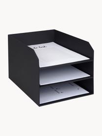 Organizer per documenti  Trey, Cartone solido laminato, Nero, Larg. 23 x Prof. 32 cm