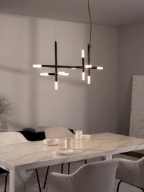 Grande suspension LED Gratia, Noir, blanc, larg. 90 x haut. 90 cm