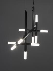 Große LED-Pendelleuchte Gratia, Baldachin: Metall, pulverbeschichtet, Schwarz, Weiß, B 90 x H 50 cm
