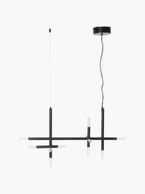 Grande suspension LED Gratia, Noir, blanc, larg. 90 x haut. 90 cm