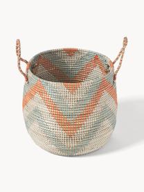 Set de cestas con tapadera Mija, 2 uds., Jacintos de agua, Naranja, verde salvia, beige, Ø 45 x Al 52 cm