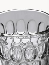 Verres à eau robustes à motifs embossés Optic, 6 pièces, Verre, Gris, transparent, Ø 9 x haut. 11 cm, 250 ml