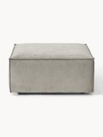 Sofa-Hocker Lennon aus Cord, Bezug: Cord (92 % Polyester, 8 %, Gestell: Massives Kiefernholz, Spe, Cord Grau, B 88 x T 88 cm