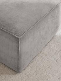 Sofa-Hocker Lennon aus Cord, Bezug: Cord (92 % Polyester, 8 %, Gestell: Massives Kiefernholz, Spe, Füße: Kunststoff Dieses Produkt, Cord Grau, B 88 x T 88 cm