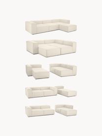 Sofa-Hocker Lennon aus Cord, Bezug: Cord (92 % Polyester, 8 %, Gestell: Massives Kiefernholz, Spe, Füße: Kunststoff Dieses Produkt, Cord Grau, B 88 x T 88 cm