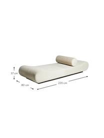 Cord-Daybed Faye in Beige, Bezug: 100 % Polyester, Sockel: Kiefernholz, FSC-zertifiz, Gestell: Sperrholz, Cord Beige, B 220 x T 80 cm