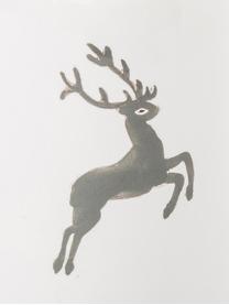 Handgemaakte zoutstrooier Classic Grey Deer, Keramiek, Grijs, wit, H 4 cm