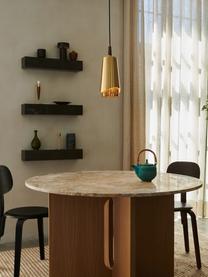 Mesa de comedor Androgyne, tablero de piedra arenisca, Ø 120 cm, Tablero: arenisca, Estructura: tablero de fibras de dens, Madera clara, arena, Ø 120 cm