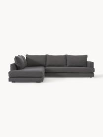 Ecksofa Tribeca, Bezug: 100 % Polyester Der hochw, Gestell: Massives Kiefernholz, FSC, Füße: Massives Buchenholz, lack, Webstoff Anthrazit, B 274 x T 192 cm, Eckteil rechts